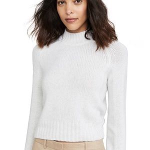 Vince Cashmere Shrunken Mock Neck Sweater